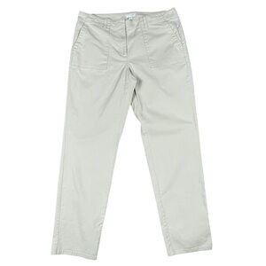 J. Jill Straight Leg Cotton/Linen Casual Travel Minimalist Coastal Pants - Sz 12